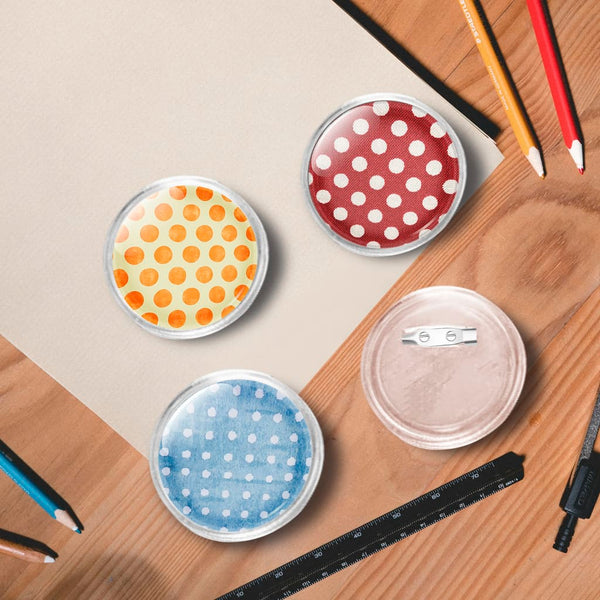 Button-Set mit Anstecknadel 100 Stk. Acryl 58 mm