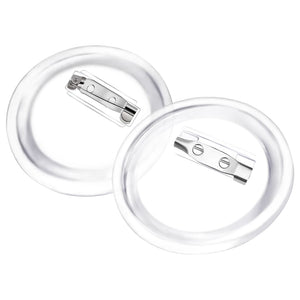 Button-Set mit Anstecknadel 100 Stk. Acryl 44 mm