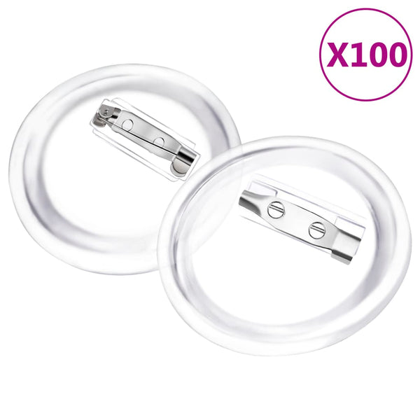 Button-Set mit Anstecknadel 100 Stk. Acryl 37 mm