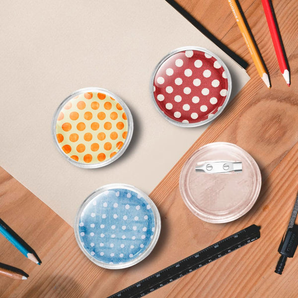Button-Set mit Anstecknadel 100 Stk. Acryl 37 mm