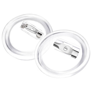 Button-Set mit Anstecknadel 100 Stk. Acryl 25 mm