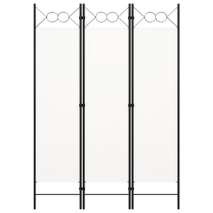 Weißer 3-teiliger Raumteiler 120x180 cm