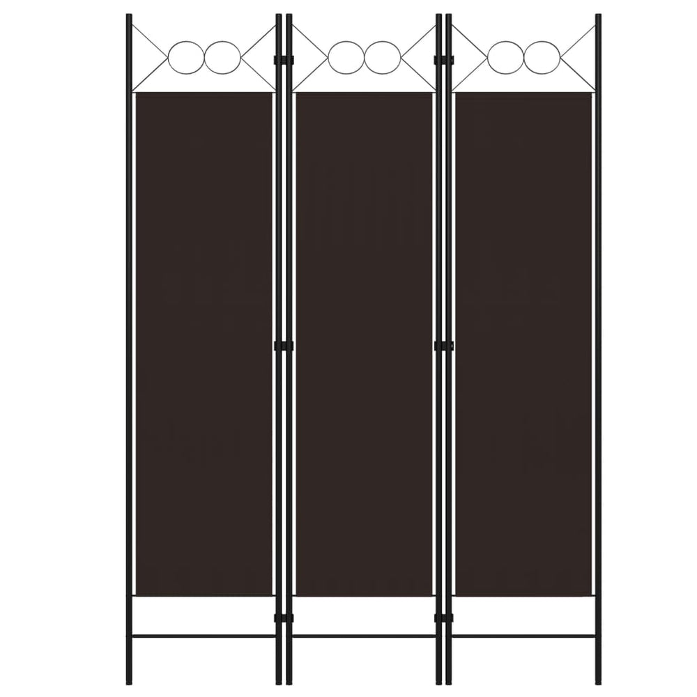 Braun 3-Panel Raumteiler 120x180 cm
