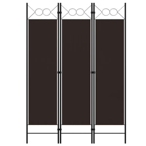 vidaXL Paravent à 3 panneaux marron 120 x 180 cm