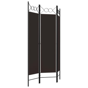 vidaXL Paravent à 3 panneaux marron 120 x 180 cm