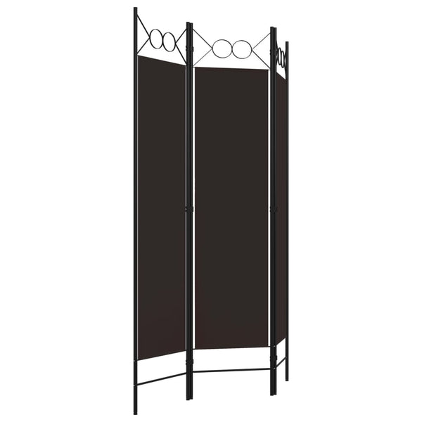 vidaXL Paravent à 3 panneaux marron 120 x 180 cm