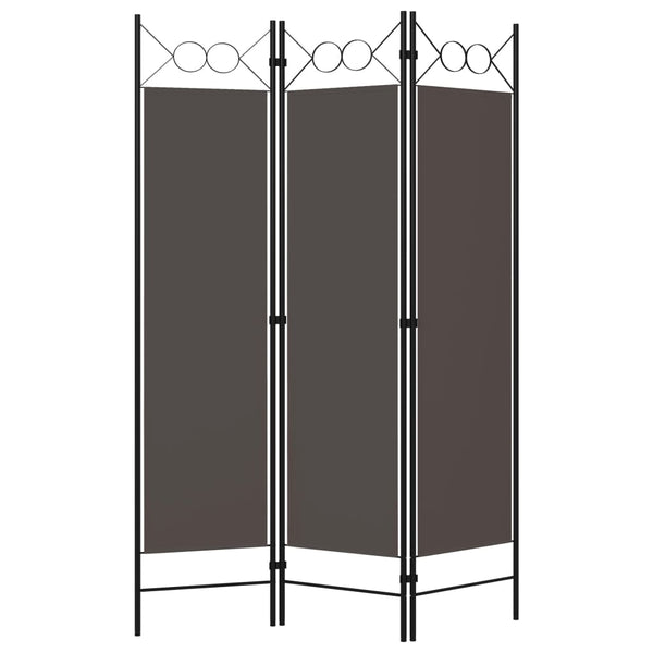 Anthrazit Raumteiler 3-teilig 120x180 cm