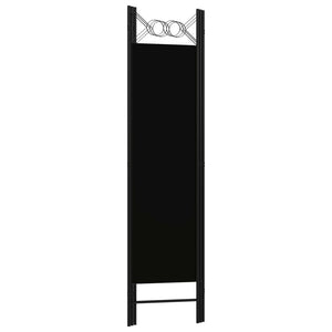 Schwarzer 3-Panel Raumteiler 120x180 cm