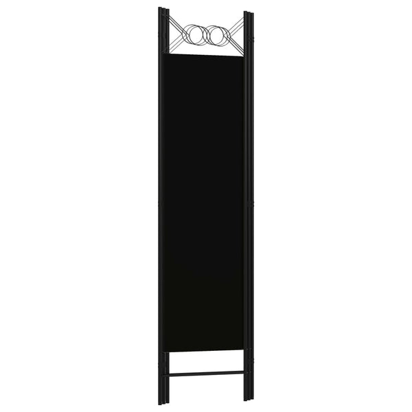 Schwarzer 3-Panel Raumteiler 120x180 cm