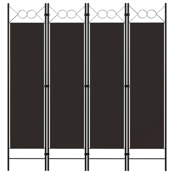 vidaXL Séparateur de pièce à 4 panneaux marron 160 x 180 cm