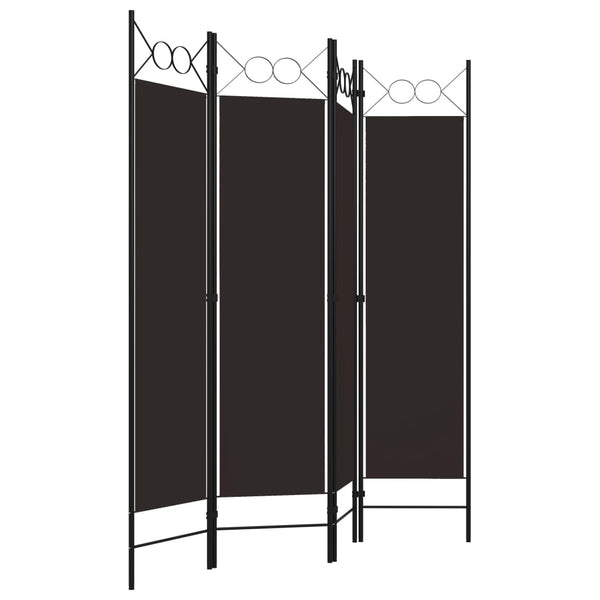 vidaXL Séparateur de pièce à 4 panneaux marron 160 x 180 cm