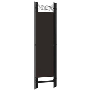 vidaXL Séparateur de pièce à 4 panneaux marron 160 x 180 cm