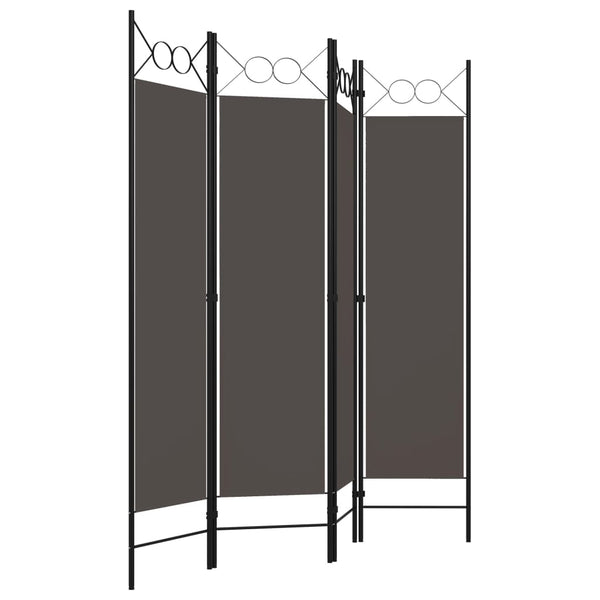Anthrazit Raumteiler 4-teilig, 160x180 cm