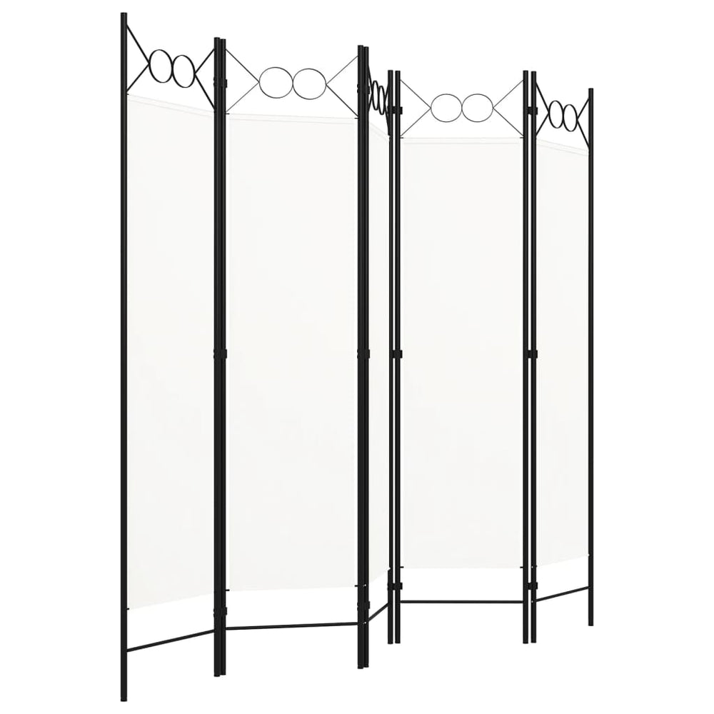 Weißer Raumteiler 5-teilig 200x180 cm