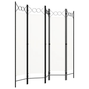 Weißer Raumteiler 5-teilig 200x180 cm