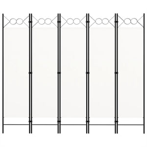Weißer Raumteiler 5-teilig 200x180 cm