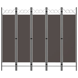 Anthrazit Raumteiler 5-teilig, 200x180 cm