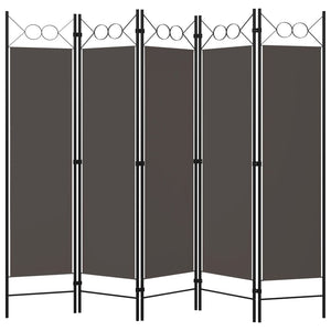 Anthrazit Raumteiler 5-teilig, 200x180 cm