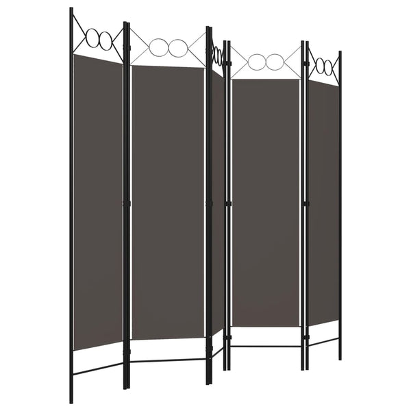 Anthrazit Raumteiler 5-teilig, 200x180 cm
