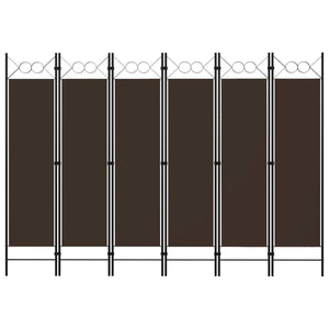 6-Panel Raumteiler Braun 240x180 cm