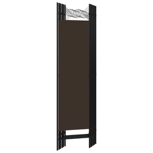 6-Panel Raumteiler Braun 240x180 cm
