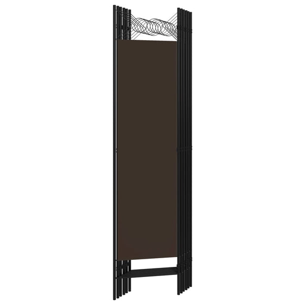 6-Panel Raumteiler Braun 240x180 cm