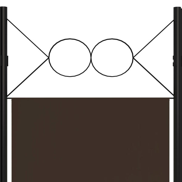 6-Panel Raumteiler Braun 240x180 cm