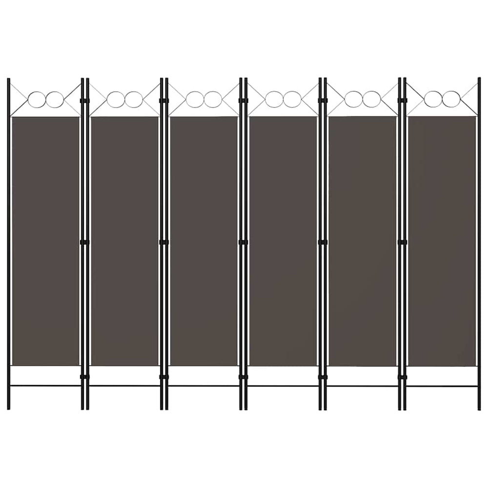 Anthrazit Raumteiler 6-teilig 240x180 cm