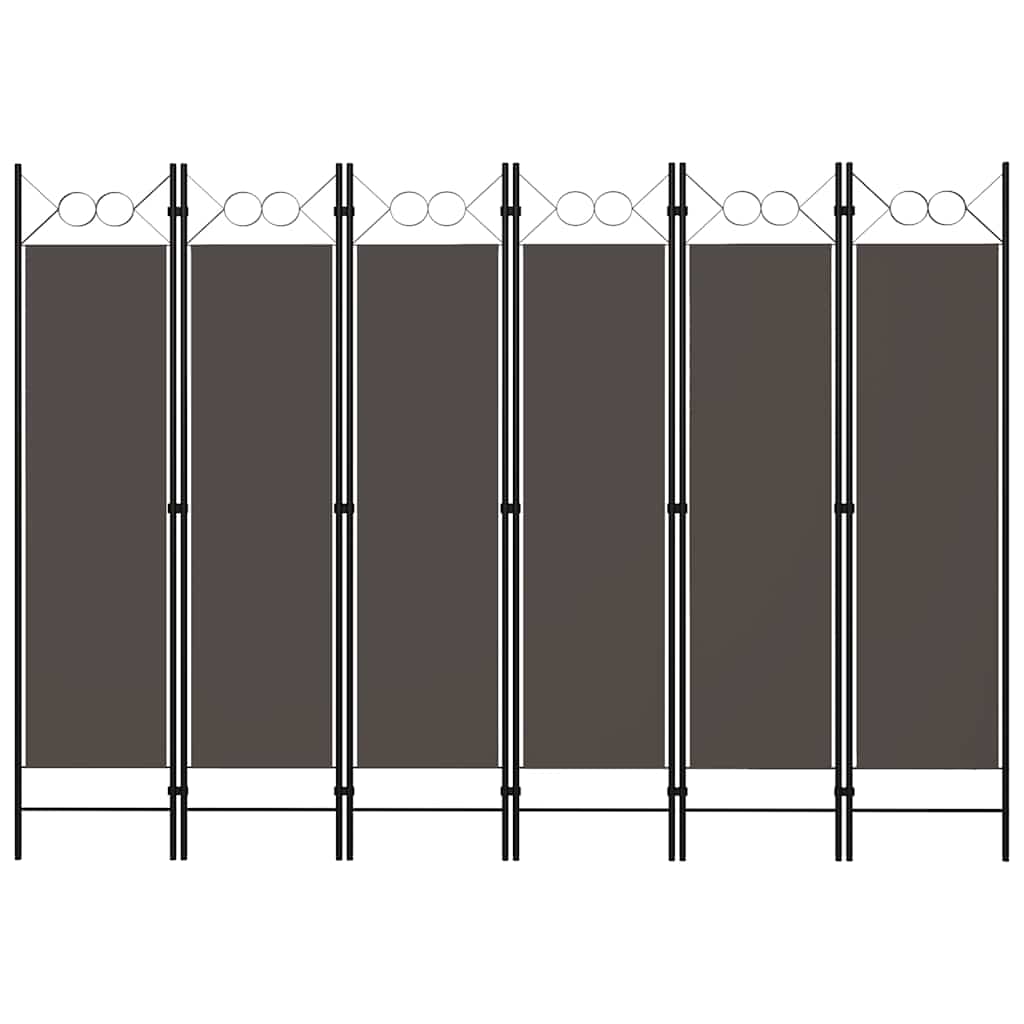 Anthrazit Raumteiler 6-teilig 240x180 cm