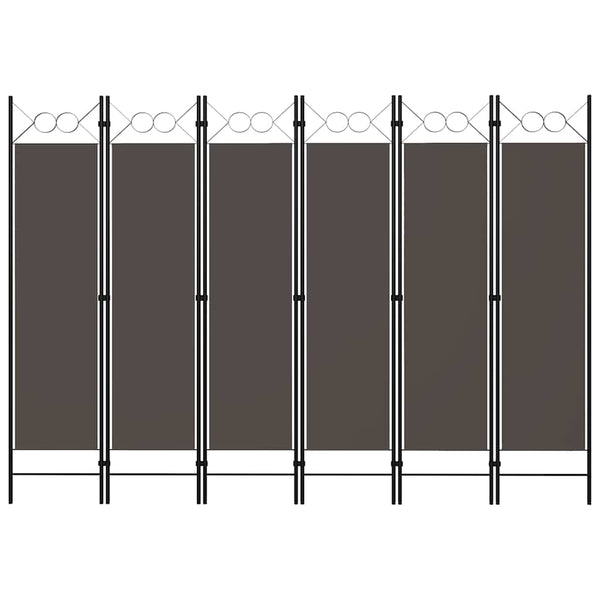 Anthrazit Raumteiler 6-teilig 240x180 cm