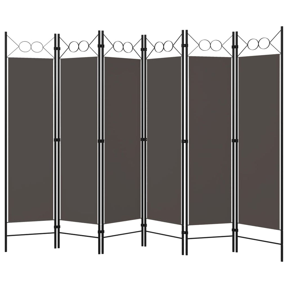 Anthrazit Raumteiler 6-teilig 240x180 cm