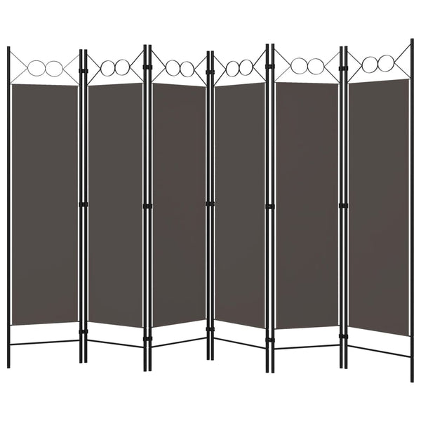 Anthrazit Raumteiler 6-teilig 240x180 cm