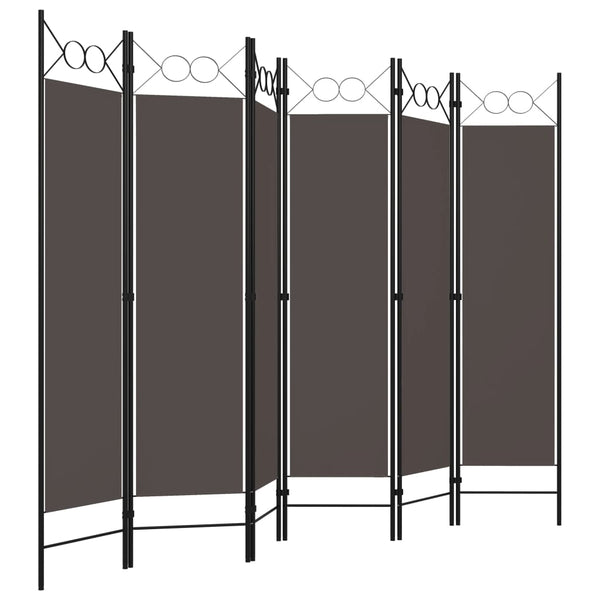 Anthrazit Raumteiler 6-teilig 240x180 cm