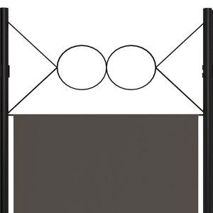 Anthrazit Raumteiler 6-teilig 240x180 cm
