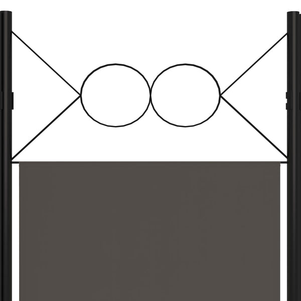 Anthrazit Raumteiler 6-teilig 240x180 cm