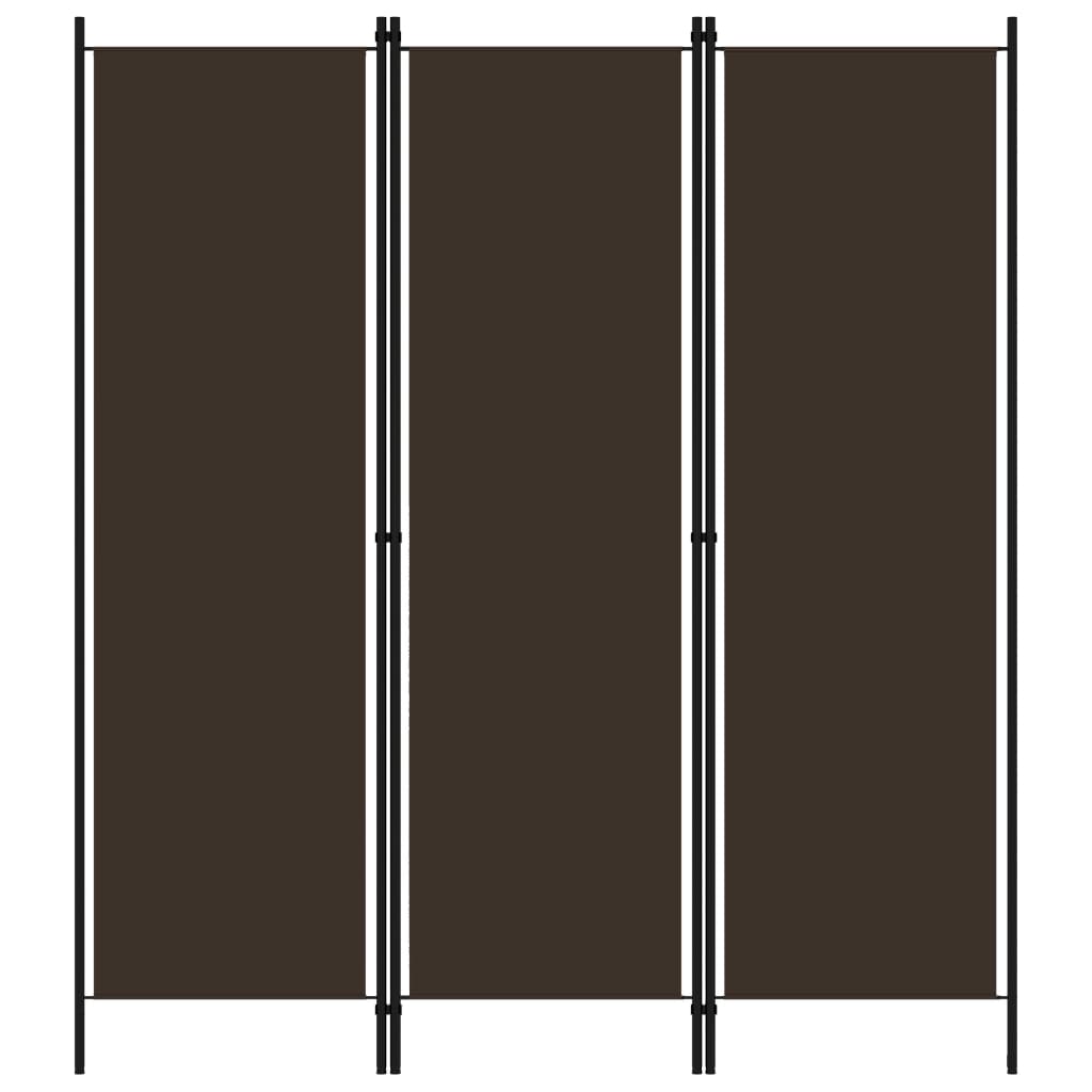 Brauner Raumteiler 150x180 cm, 3-teilig