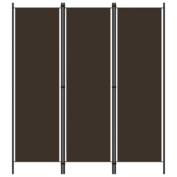 Brauner Raumteiler 150x180 cm, 3-teilig