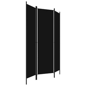 Schwarzer Raumteiler, 3-teilig, 150x180 cm