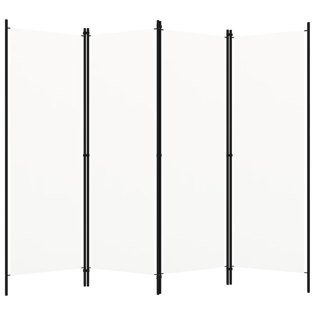Weißer Raumteiler 4-teilig 200x180 cm