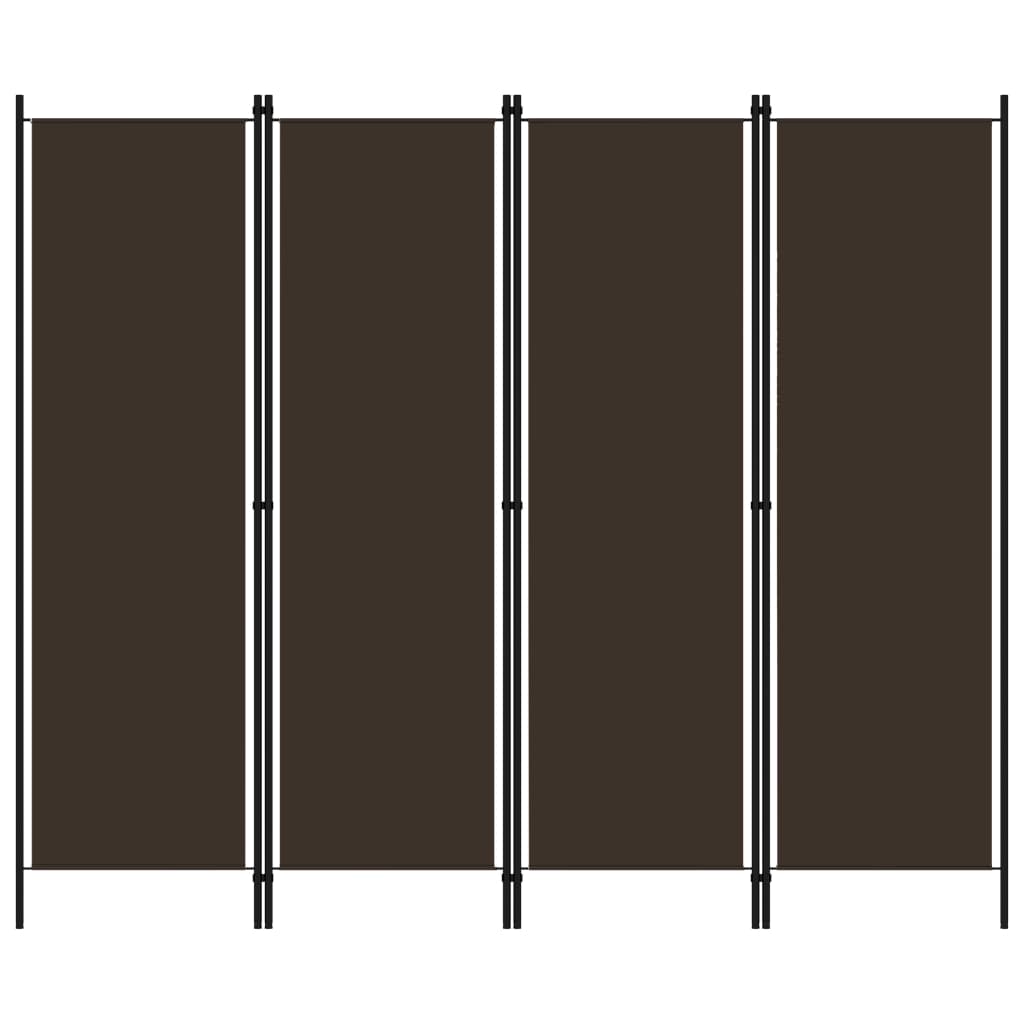 Braun Raumteiler 4-teilig, 200x180 cm