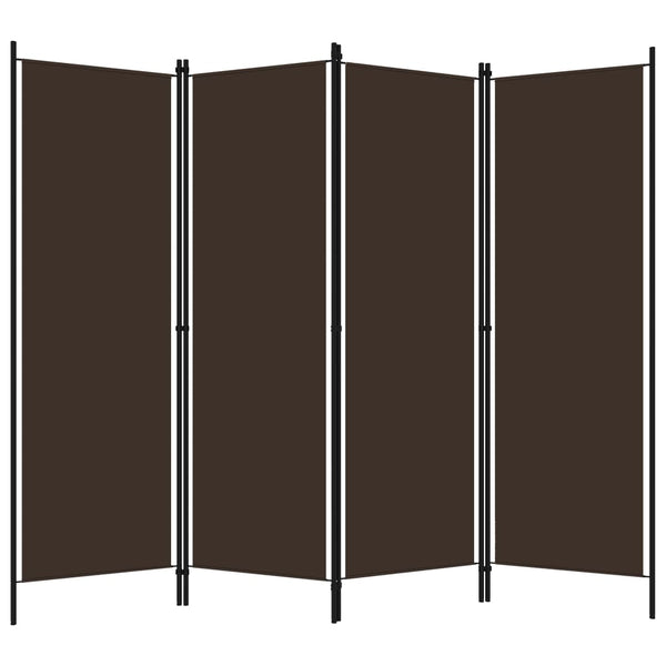 Braun Raumteiler 4-teilig, 200x180 cm
