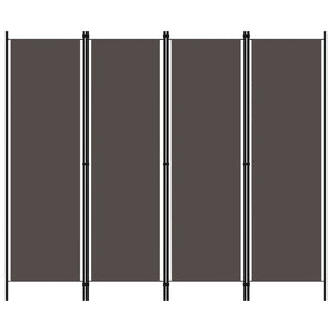 Anthrazit Raumteiler 4-teilig 200x180 cm