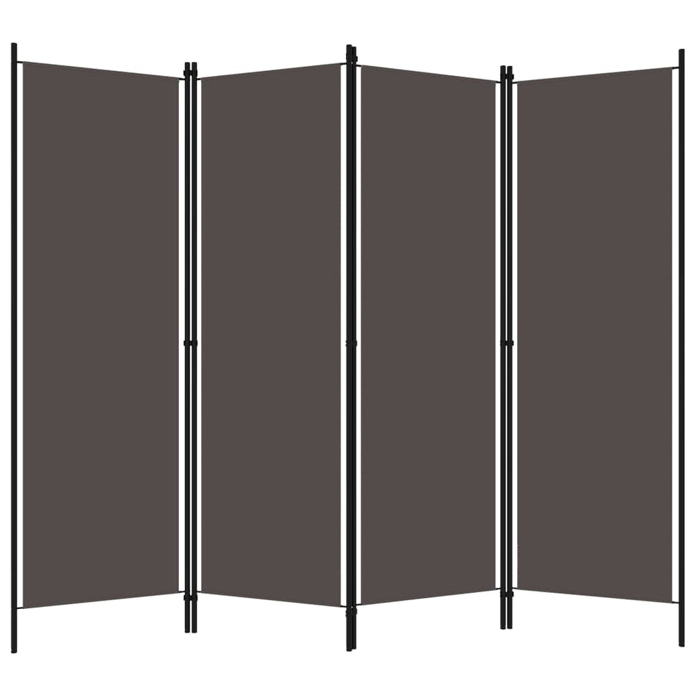 Anthrazit Raumteiler 4-teilig 200x180 cm