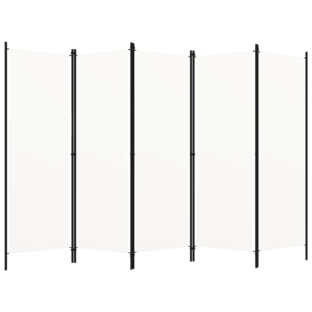 Weißer Raumteiler 5-teilig 250x180 cm