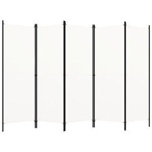 Weißer Raumteiler 5-teilig 250x180 cm