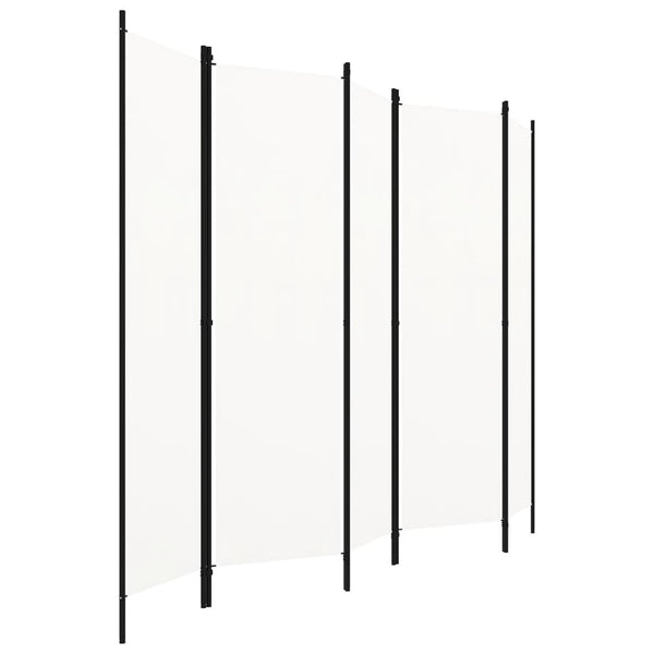Weißer Raumteiler 5-teilig 250x180 cm