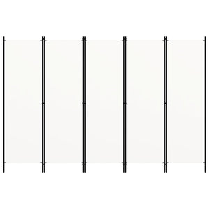 Weißer Raumteiler 5-teilig 250x180 cm