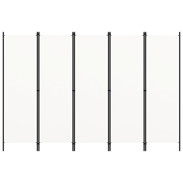 Weißer Raumteiler 5-teilig 250x180 cm