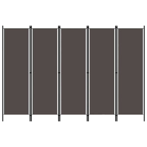 Anthrazit Raumteiler 5-teilig, 250x180 cm