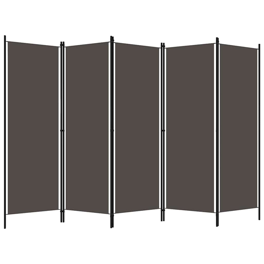Anthrazit Raumteiler 5-teilig, 250x180 cm